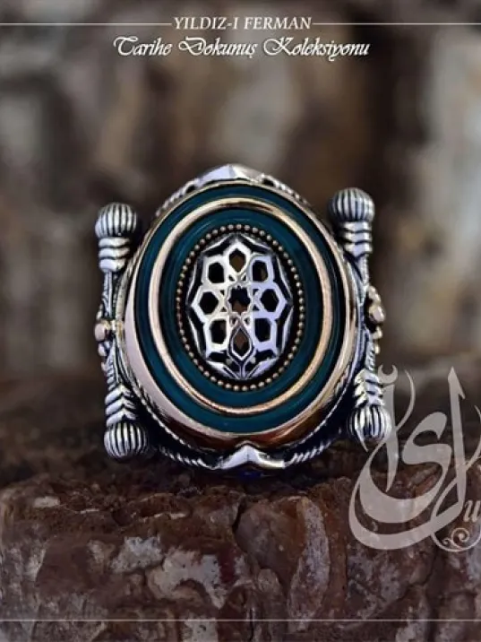 İslam Usta Tasarımı Yıldız’ı Ferman Gümüş Erkek Yüzük