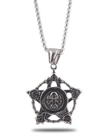 Ottoman Çelik Yıldız Model Erkek Kolye Cklyldzmotf-gms