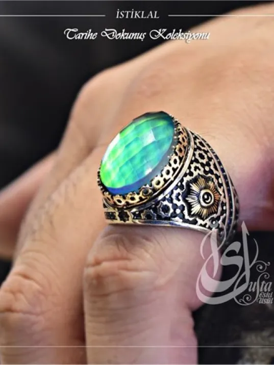 İslam Usta Tasarımı İstiklal Gümüş Erkek Yüzük