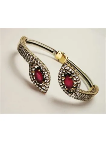 Yakut Taşlı Bayan Gümüş Bilezik Bileklik Yakut Taşlı Bayan Gümüş Bilezik Bileklik