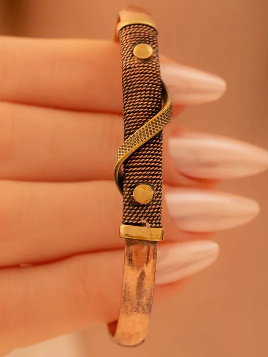 Kadın Bakır Bileklik - Beyza Model Kadın Bakır Kelepçe Bileklik Bilezik