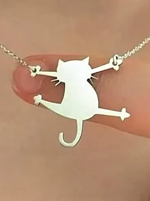 Kadın Kedi Model 925 Ayar Gümüş Kolye (14 Şubat Sevgililer Günü Hediyesi)