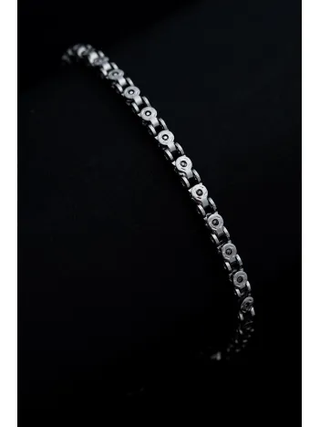 Erkek Çelik Bileklik - Pullu Model Çelik Bileklik