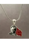 Atatürk Ve Ay Yıldız’lı Gümüş Erkek Kolye Zincir