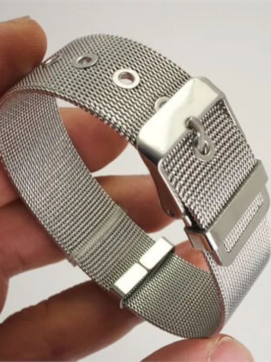 Paslanmaz Çelik Örme Erkek Bayan Unisex Bileklik Geniş Model