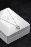 Kadın Gümüş Kolye - Swarovski Taşlı Zirconia Çok Taşlı Yıldız Motifli Kadın Kolye