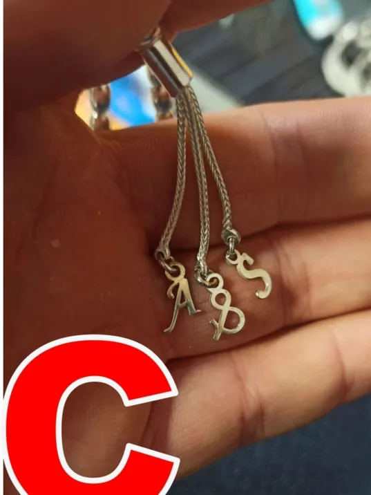 Tespih Püskülü İçin Gümüş Harf ve Şekil