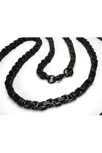 Erkek Çelik Zincir Kolye + Bileklik Set