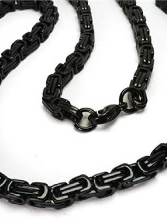 Erkek Çelik Zincir Kolye + Bileklik Set