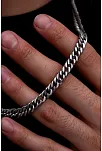 Erkek Çelik Kolye - 10 mm Sık Örüm Gurmet Zincir Çelik Kolye
