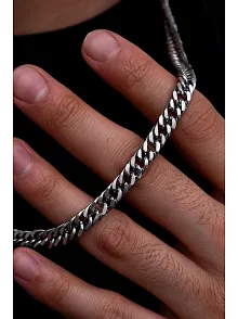 Erkek Çelik Kolye - 10 mm Sık Örüm Gurmet Zincir Çelik Kolye