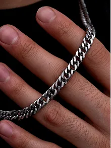 Erkek Çelik Kolye - 10 mm Sık Örüm Gurmet Zincir Çelik Kolye