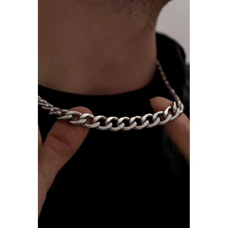 Erkek Çelik Kolye - 11mm Gurmet Model Kalın Paslanmaz Çelik Kolye Erkek Çelik Kolye - 11mm Gurmet Model Kalın Paslanmaz Çelik Kolye