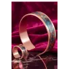 Kadın Bakır Bileklik Yüzük Set - World Model Özel Baskı Metal Kutu Ve Kuvars Taşı Kadın Bakır Bileklik Yüzük Set - World Model Özel Baskı Metal Kutu Ve Kuvars Taşı