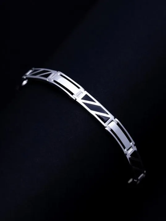 Modern Tasarım Erkek Gümüş Bileklik Künye Modern Tasarım Erkek Gümüş Bileklik Künye