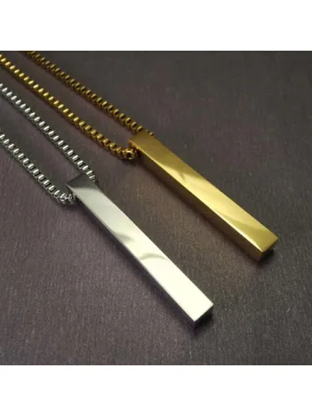 OttoMan Çelik Blok İsim Yazılan Çubuk Erkek Bayan Çelik Zincir Kolye OttoMan Çelik Blok İsim Yazılan Çubuk Erkek Bayan Çelik Zincir Kolye