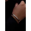 Erkek Gümüş Bileklik - Tilki Kuyruğu Model 1 Gümüş Kelepçe Bileklik