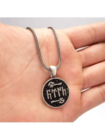 Türk Yazılı Erkek Gümüş Kolye Zincir