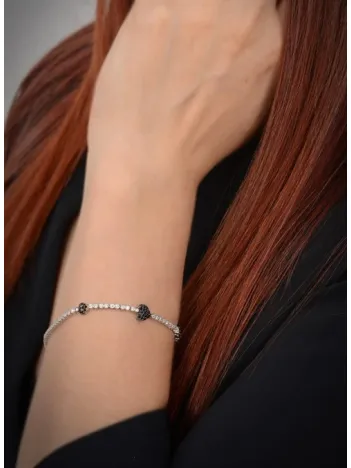 Şıla Kalp Motifli 925 Ayar Gümüş Su Yolu Set - Kolye, Bileklik - GTSKALPSET1-GMS