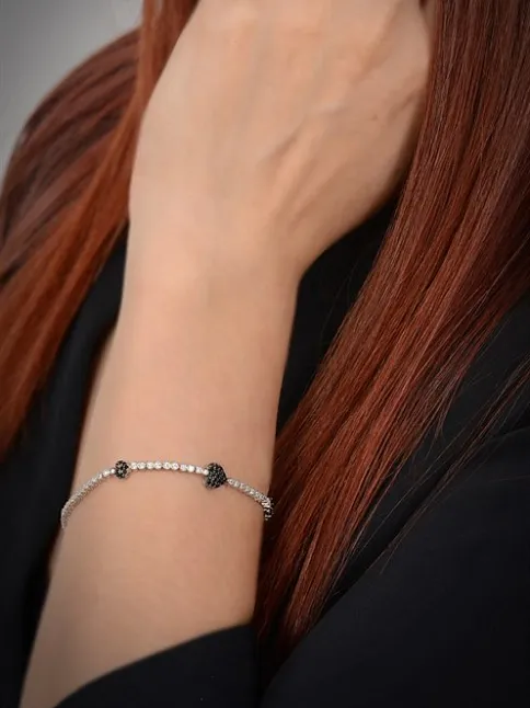 Şıla Kalp Motifli 925 Ayar Gümüş Su Yolu Set - Kolye, Bileklik - GTSKALPSET1-GMS