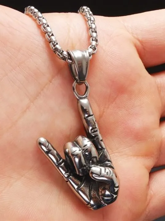 Ottoman Rock Erkek Çelik Kolye Zincir