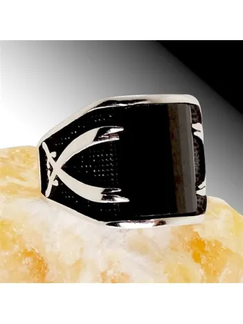 Zülfikar Erkek Gümüş Yüzük 4 Farklı Renk Seçeneği-Kırmızı