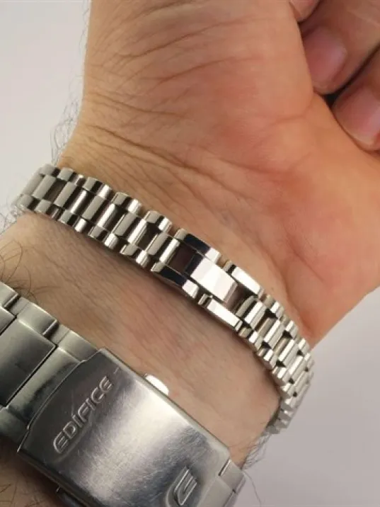 İsim Yazılan Erkek Çelik Bileklik Künye Orta Kalınlıkta