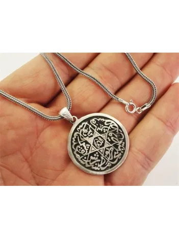 Ashabı Kehf Kıtmir Erkek Gümüş Kolye Zincir