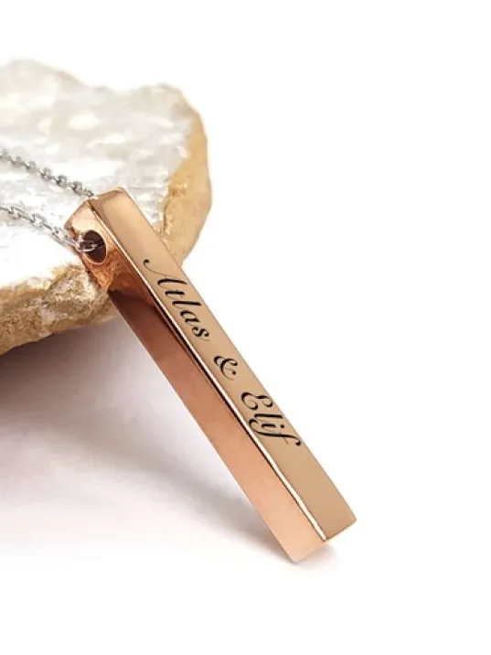 Çubuk Kolye Bayan Gümüş Kolyesi