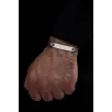 Erkek Gümüş Bileklik - İsim Yazılabilir 2.8 mm Çift Yuvarlak Kral Gümüş Bileklik