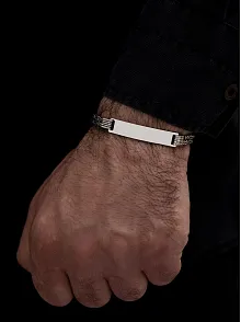 Erkek Gümüş Bileklik - İsim Yazılabilir 2.8 mm Çift Yuvarlak Kral Gümüş Bileklik
