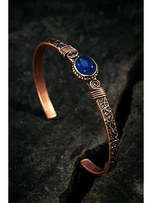 Bakır Kelepçe Bilezik Lacivert Lapis Doğal Taşlı Erkek Kadın Doğal Taşlar ve Metal Kutulu Bakır Kelepçe Bilezik Lacivert Lapis Doğal Taşlı Erkek Kadın Doğal Taşlar ve Metal Kutulu