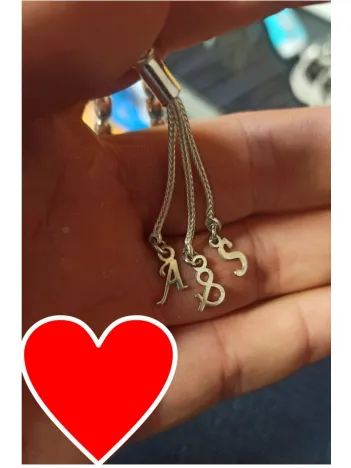 Tespih Püskülü İçin Gümüş Harf ve Şekil