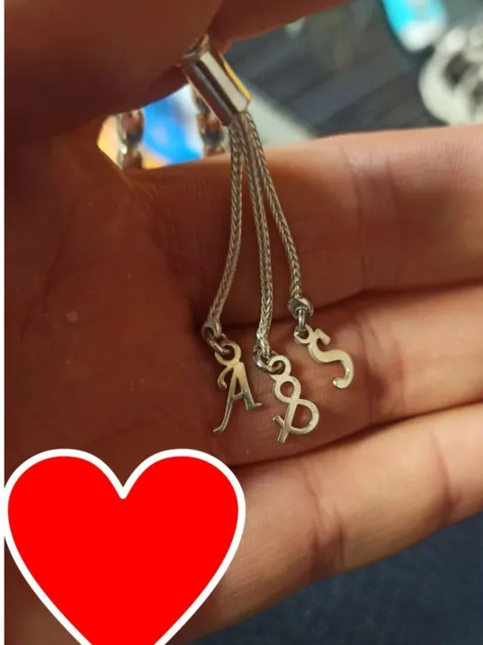 Tespih Püskülü İçin Gümüş Harf ve Şekil