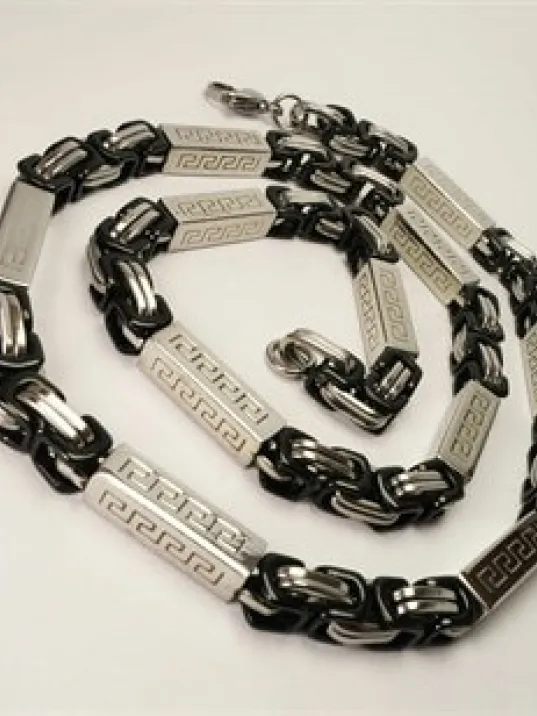 ERKEK ÇELİK ZİNCİR KOLYE ÇİFTRENK YENİ MODEL!!