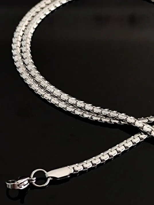 Ezme Yassı Model Grek 316L Çelik Kolye CKLGREKEZME-GMS Ezme Yassı Model Grek 316L Çelik Kolye CKLGREKEZME-GMS