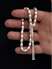 Gümüş Tespih Arpa Kesim Büyük Boy 24gr