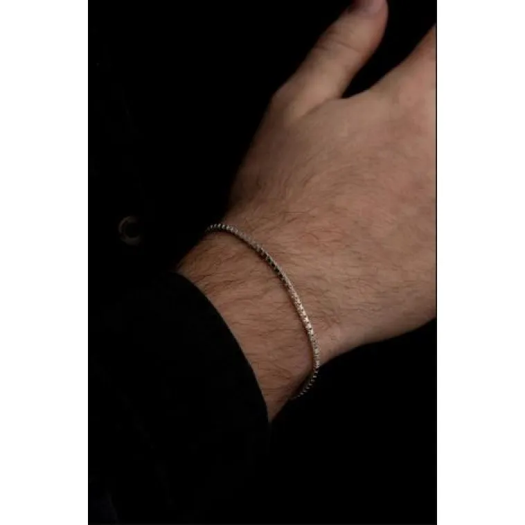 Erkek Gümüş Bileklik - 925 Ayar Küp Zincir Gümüş Bileklik 2mm Erkek Gümüş Bileklik - 925 Ayar Küp Zincir Gümüş Bileklik 2mm
