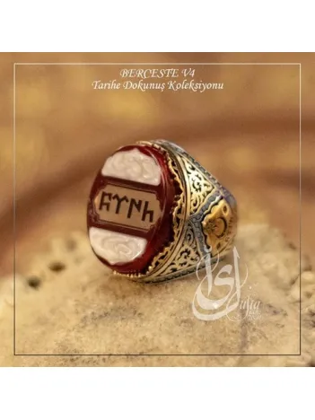 İslam Usta Tasarımı Berceste Model 4 Gümüş Erkek Yüzük