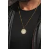 Steel Aether Altın Kaplama Çelik Kadın Kolye Yunan Tanrısı Medusa İşlemeli Yuvarlak Plaka Kararmaz Steel Aether Altın Kaplama Çelik Kadın Kolye Yunan Tanrısı Medusa İşlemeli Yuvarlak Plaka Kararmaz