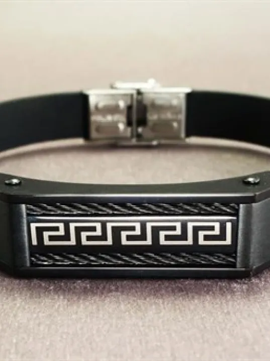 OttoMan Grek Çelik Erkek Bileklik Mükemmel Tasarım