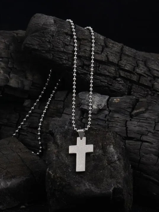 Ottoman Haç Çelik Erkek Kolye Zincir CKLHCMDLKL1-GMS