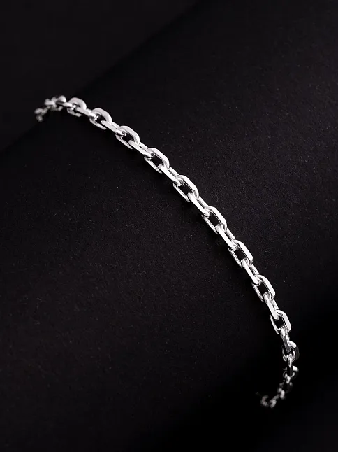 Erkek Gümüş Bileklik - 3.5 mm Forse Zincir Gümüş Bileklik
