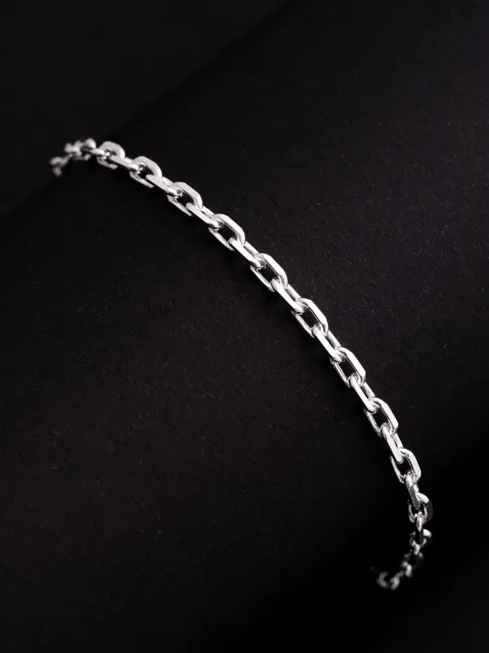 Erkek Gümüş Bileklik - 3.5 mm Forse Zincir Gümüş Bileklik