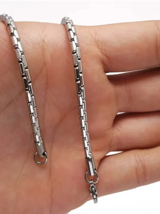 Elegant Çelik Erkek Kolye Zincir