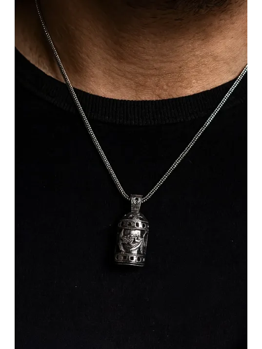 Erkek Gümüş Cevşen Kolye - Allah Yazılı Gümüş Muska Cevşen Erkek Gümüş Cevşen Kolye - Allah Yazılı Gümüş Muska Cevşen