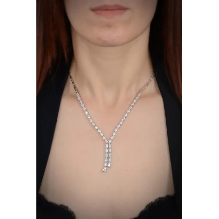 Füreyya Bayan Zirkon Taşlı Gümüş Su Yolu Set - Kolye, Bileklik, Küpe, Yüzük Füreyya Bayan Zirkon Taşlı Gümüş Su Yolu Set - Kolye, Bileklik, Küpe, Yüzük