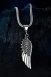 Erkek Gümüş Kolye - Tek Kanat Motifli Tilki Kuyruğu Zincir Erkek Gümüş Kolye Erkek Gümüş Kolye - Tek Kanat Motifli Tilki Kuyruğu Zincir Erkek Gümüş Kolye
