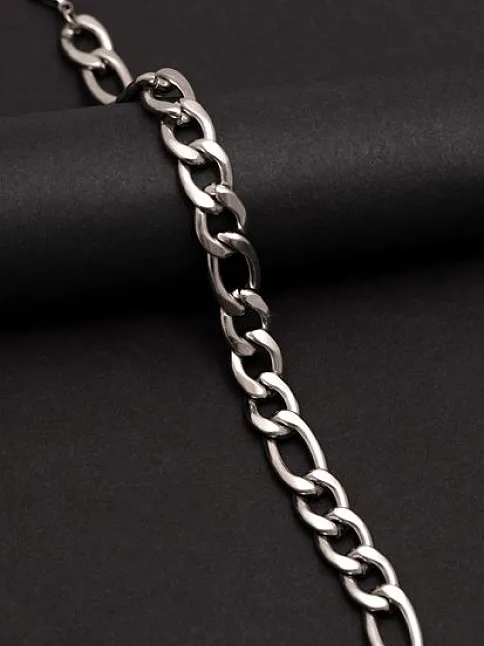 Erkek Çelik Bileklik Figaro Çelik Bileklik 10 Mm Kalın Model