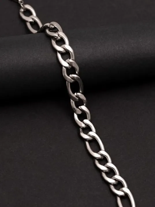 Erkek Çelik Bileklik Figaro Çelik Bileklik 10 Mm Kalın Model